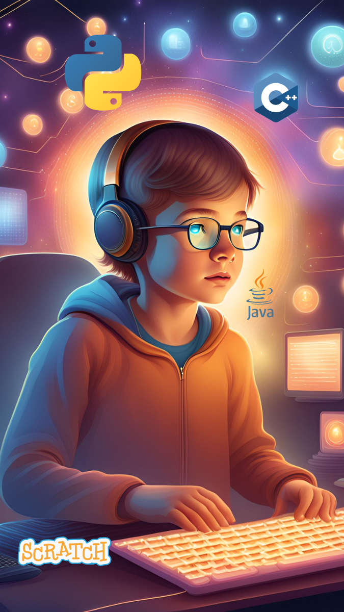 Enfant utilisant un ordinateur pour apprendre à programmer