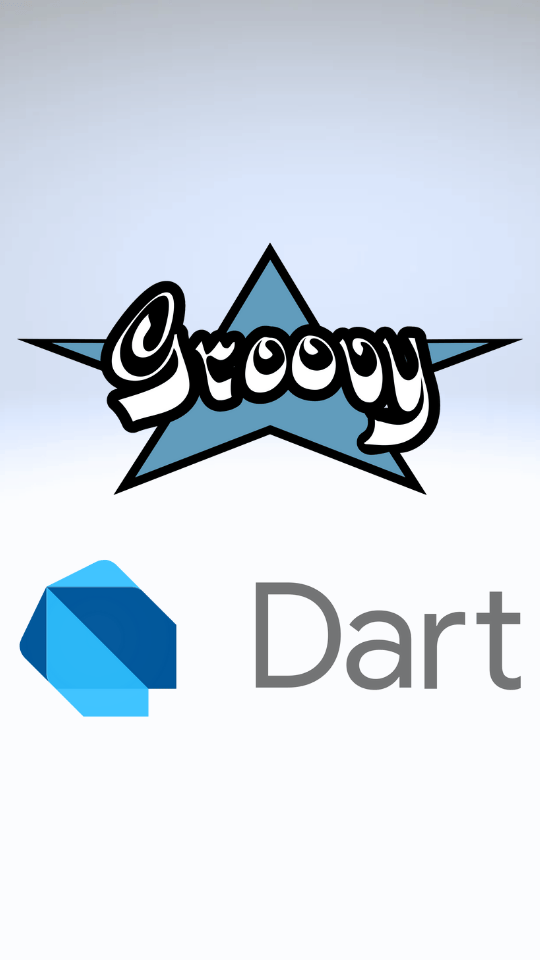 Les logos de dart et groovy deux nouveaux langages de programmation